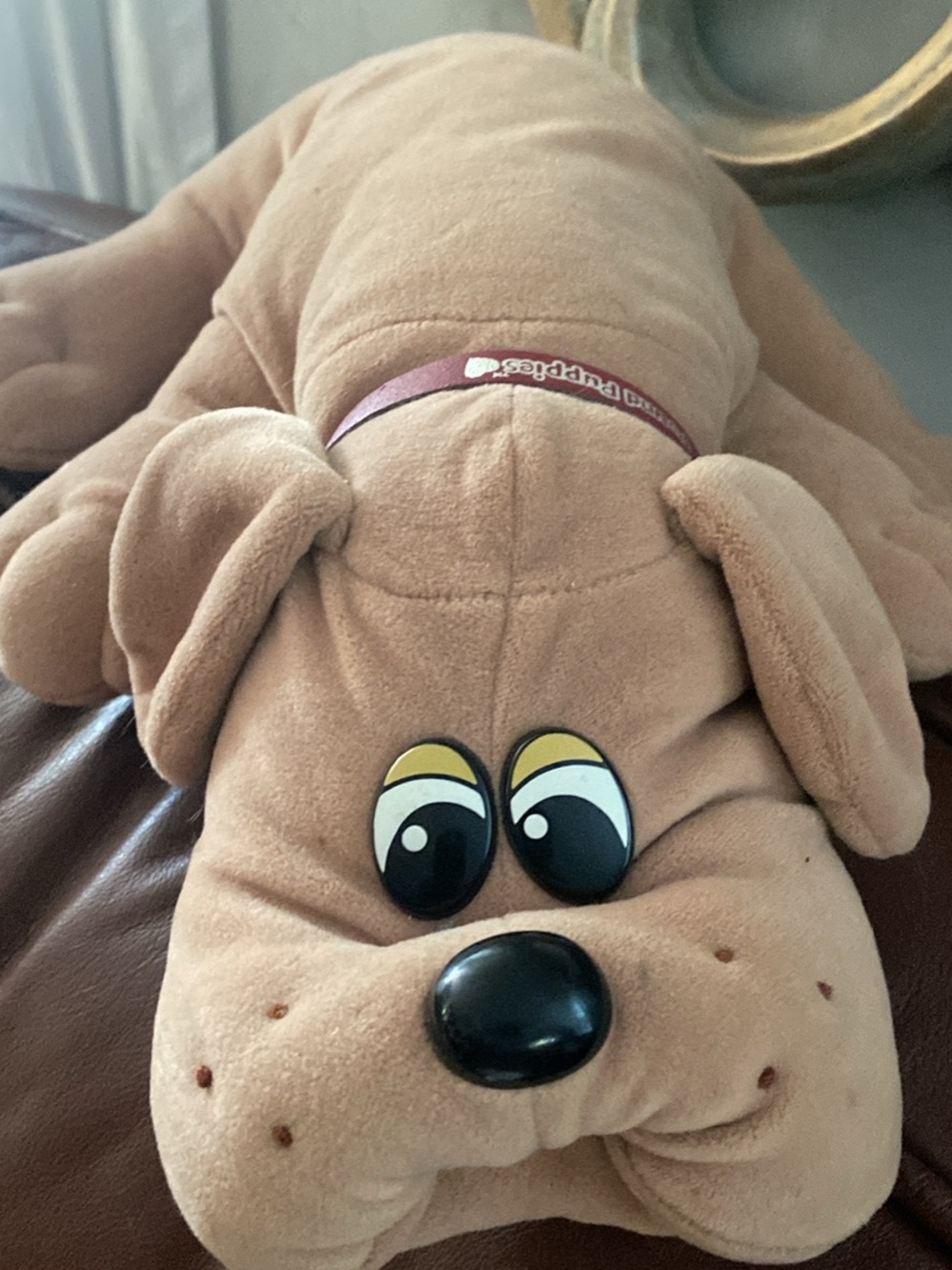 Vintage 1985 Pound Puppies Large Tan Brown 18" Stuffed Animal Plush